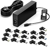 shefor 90W Universal Netzteil Laptop Ladekabel Kompatibel mit Lenovo Toshiba HP Acer Asus Dell Sony Notebook Tablets mit 16 Adapterstecker Multi Ladekabel