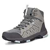 KTDYG Wanderschuhe Herren Rutschfest Leicht Trekkingschuhe Damen Wasserdicht Wanderstiefel Bequem Bergschuhe Outdoor Schuhe für Camping, Grau, 44EU