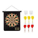 Furforstk dartscheibe Kinder mit 6 Pfeilen und Zwei Haken dartscheibe Outdoor Doppelseitige Kinder dartscheibe, dartscheibe winmau, Klassische dartboards für Kinder und Erwachsene - Geschenk