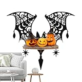 Wandregal, Fledermaus-Regal, Schwarz, Fledermaus-Regal für Wand, schwebende Regale, Schwarz, Bat, Gothic aus Holz | Wandregale, praktische Wandanzeige für Büros