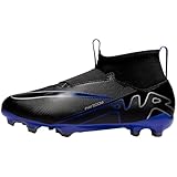 Nike Unisex Kinder Jr Zoom Superfly 9 Acad Fg/Mg Fußballschuh, Schwarz Blau Grau, 38 EU