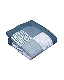 ULLENBOOM ® Krabbeldecke für Baby 100x100 cm, 100% Oeko-TEX Materialien, Made in EU, Dick & weich gepolstert, Blau - ideal als Babydecke, Laufgittereinlage & Spieldecke Baby