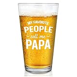 Futtumy Bierglas mit Aufschrift 'My Favorite People Call Me Papa' für Papa, Vater, Stiefvater, Geschenk von Tochter, Sohn, Vatertag, Weihnachten, Geburtstag, 425 ml