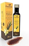 Vanille Extrakt ohne Alkohol | Bourbon Vanilleextrakt flüssig | 75ml | Mit ECHTEM Vanillemark aus Madagaskar | Vegan | Zum backen | 100% aus natürlichen Zutaten und echten Bourbon Vanilleschoten