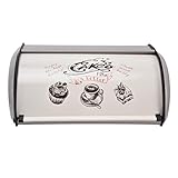 Restokki Brotkasten aus Edelstahl, Metall Brotkästen für die Küche, weißer Brotkasten für Küchenarbeitsplatte, Haushaltsbäckerei