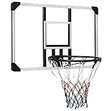 vidaXL Basketballkorb Basketballring Backboard Basketballanlage Basketball Rückbrett Basketballboard Transparent 90x60x2,5cm Polycarbonat