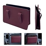 XQMMGO Auto Mülleimer Klein, Mülleimer für Auto, Universal Faltbare Auto Mülltonne Papierkorb, Auto Kofferraum Organizer für Auto, SUV, LKW, Minivan (Rotwein)