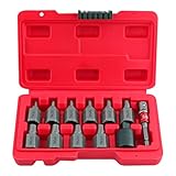 Schraubenausdreher-Set, 3/8-Zoll-Antriebe, Sechskantkopf, Multi-Spline, einfaches Herausziehen, zum Entfernen von gebrochenen verrosteten Schrauben, Muttern, Inbusschraubenausdreher
