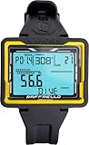CRESSI Raffaello Diving Computer Black/Yellow - Tauchcomputer Unisex mit Großem Rechteckigem Bildschirm mit Hohem Kontrast für Maximale Lesbarkeit der Daten, Schwarz/Gelb, Einheitsgröße