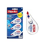 Tipp-Ex Korrekturroller Mini Pocket Mouse, 6m x 5mm, Ideal für das Büro, das Home Office oder die Schule, 2 +1 Stück