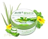 Aloe Vera Gel 300ml Natürliche beruhigende und pflegende Feuchtigkeitscreme Bio Creme 92% Pur, Ideal für Sonnenbrand Reparieren, trockene strapazierte Empfindliche Haut - für Gesicht, Haare und Körper