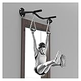 Klimmzugstangen Wand-Montage Stahl Klimmzugstange Fitness Horizontal Stange mit Gymnastikringen und Ösen Multifunktionales Fitnessgerät Sichere Belastung 300kg