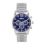 s.Oliver Armbanduhr Herren Chronograph Analog, mit Edelstahl Armband, 3 bar Wasserdicht, Kommt in Uhren Geschenk Box