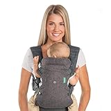 Infantino Flip Advanced 4-in-1 Babytrage, Ergonomisch, Umwandelbar, mit Blickrichtung Nach Innen und Außen, Vorne und Hinten Tragbar für Neugeborene bis Kleinkinder von 3,6-14,5 kg, Grau