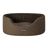 Feandrea Hundebett, Hundekorb, Wendekissen, 73 x 60 x 27 cm, braun PGW031K01