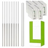 LEKEFETO 500 Stück Einweg Akupunkturnadeln, 0.3 x 40 mm Akupunkturstift mit Schlauch, Akupunkturnadeltherapie, für Akupunkturpraktiker & Medizinisches Fachpersonal