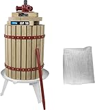 Güde 30005 Obstpresse OP 18 (Saftpresse und Beerenpresse, mechanische Presse inklusive Pressnetz 18 Liter, Rot)