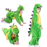 Capaneus Dinosaurier Kostüm Kinder，Dinokostüm Jungen Mädchen, Dinosaurier Kostüm für Baby, Kinder Dinosaurier Jumpsuit Kostüm, für Cosplay Kindergeburtstag Karneval Halloween Faschingskostüme