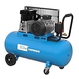 Güde Kompressor 580/10/100 H/ 400V (3000 W, 100 l Kessel, ölgeschmiertes 2-Zylinder-Aggregat, Riemenantrieb, max. 10 bar, eff. Liefermenge 400 l/min, Druckminderer, 2 Manometer, 2 Druckluftkupplungen)