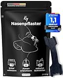 Ellicit® Nasenpflaster Schwarz, 30er Pack Premium Nasenstrips, gegen Schnarchen, Extra Halt für Sport & bessere Schlafqualität, besser Atmen bei verstopfter Nase, Nasal Strips [Einheitsgröße 75%]