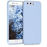 kwmobile Hülle kompatibel mit Huawei P10 Hülle - weiches TPU Silikon Case - Cover geeignet für kabelloses Laden - Hellblau matt