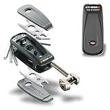 SKS GERMANY CT-WORX Multitool (20 in 1 Mini-Fahrradwerkzeug, Multifunktionswerkzeug aus Chrom-Vanadium-Stahl mit 20 Funktionen, inkl. Kettennieter & Reifenheber), Schwarz