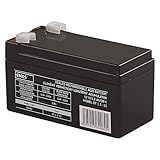 EMOS - Wartungsfreier Bleiakku - 12V 1,3Ah - AGM Batterie - Faston 4,7mm Anschluss - Für Gefahrmeldeanlagen, Brandmeldetechnik, USV-Geräte - 97x45x53 mm