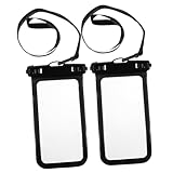 Hemobllo 2 Stück wasserdichte Handytasche Handyhüllen wasserdichte Handyhülle Handytasche Handytasche Touchscreen Tasche Unterwasserhülle Schwarz PVC