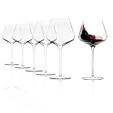 Stölzle Lausitz Burgunder Gläser Symphony/Rotweinglas 6er Set/Hochwertige Rotweingläser groß bauchig/Weingläser Rotwein/Stölzle Rotweingläser/Rotweingläser Burgunder