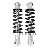 2 Stück Federungsdämpfer, 150 mm, schwarze Aluminiumlegierung, Federstoßdämpfer für Mountainbikes, Fahrräder, Falträder, Elektro-Motorräder