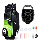 XDriveMax Golfwagentasche, leichte Golftasche mit 15 Wegen, Premium-Golfschlägertaschen mit Regenschutz, Kühltasche und Golf-Zubehör-Set, Golftaschen für Männer und Frauen