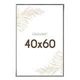 Wackadoo Bilderrahmen 40x60 Silber Fotowand Fotorahmen mit Glasscheibe Kunststoff Picture frame Posterrahmen