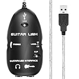 Lrporyvn Gitarre zu USB Schnittstelle Verbindungskabel Adapter/PC Aufnahme CD Studio Laptop