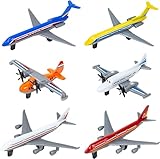 Hymaz Spielzeug Flugzeug 6 Pack, Diecast für Jungen Alter 3 4-7 8-12, Legierung Flugzeuge Modell/Gleiter Flugzeuge/Airlines Flugzeug Spielzeug für Kinder Geburtstag
