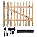 Ekogarden Gartentor Zauntor Holztor Gartenpforte Pforte aus Holz Haselnussholz für Staketenzaun inkl. Scharniere (STZ-GT-B-100/H-60)