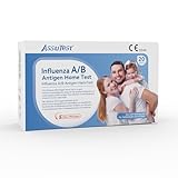 AssuTest Schneller Influenza - Selbsttest für zu Hause, Selbsttest auf Influenza A/B Selbsttest - Kit für zu Hause, Schnelle Ergebnis - lieferung, 20 Stücke