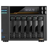 Asustor Lockerstor 6 Gen3 AS6806T 6 Bay NAS Netzwerkspeicher, AMD Ryzen Quad-Core 2.3 GHz, 16GB RAM ECC DDR5, 4 M.2 NVMe Slots, Dual 5GbE & Dual 10GbE Port, USB4 Type-C, Network Attached Storage