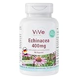 Echinacea 400 mg - 90 Kapseln - hochdosiert und vegan - Sonnenhut | Qualität aus Deutschland von ViVe Supplements