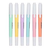 Hztyyier Modisches Doppelköpfiges Textmarker-Marker-Set, Weiche Farben, Multifunktionale Verwendung Zum Malen, Zeichnen
