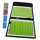 Milisten taktisches Brett Fußballspiel Trainer-Klemmbrett Fußballausrüstung für das Training Fußball-Whiteboard Fußball-Trainertafel, trocken abwischbar Fußball-Trainerausschuss Plastik