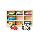 Melissa & Doug Wooden Car Set , Wooden Toy & Trains , Trucks & Vehicles , 3+ , Gift for Boy or Girl