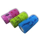 LisaCare Kinderpflaster Jungen & Kinderpflaster Mädchen - 6 Rollen selbstklebender Verband Kinder mit Motiven - Kohäsive Bandage für Menschen & Tiere - Größe wählbar (5cm)
