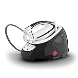 Tefal Pro Express Ultimate Dampfbügelstation, starker 8-Bar-Druck, Dampfstoß: 520 g/Min., 1,9 L Wassertank, Antikalk-Kollektor, Anti-Tropf-System, Bügeleisen Dampfstation, schwarz/weiß, GV9550