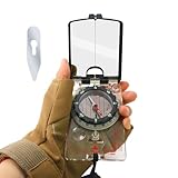 Nevalerra für Wanderungen - PräzisionNevalerra Trekkingkompass – Professioneller Outdoor -Spiegelkompass | Nachleuchtendes wasserdichtes Navigationstool für Tauchen, Camping, Angeln und Jagd