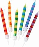 24 x Geburtstagskerzenfür Kuchen - Perfekte Kerzen für Geburtstag - Ideal für Kindergeburtstag, Tortenkerzen, Kuchenkerzen, geburtstagskerzen bunt