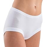 HERMKO 1140 5er Pack Damen-Taillenslip Kochfest mit Tunnelzug Schlüpfer Bio-Baumwolle, Farbe:weiß, Größe:46 (L)