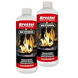 BIO ETHANOL 2x 1000 ml - Bioalkohol Lampenbrennstoff Bioethanol Ethanol Tischkaminbrennstoff Brennstoff für Tischkamine Grillanzünder Kaminanzünder geruchlos verdunstet rückstandslos