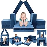 Gilire 2025 Neuestes Spielsofa | Spielsofa für Kinder | Kindersofa aus 7 Schaumstoff Bausteine, Flexibel Kombinierbare Kinder Couch Modulares Spielsofa zum Spielen, Kreativsein, Schlafen