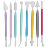 WOLMIK 8 Stück Kuchenmodellierwerkzeuge Set, Fondant Skulptur Modellierwerkzeuge, Geeignetes Kuchenmodellier Dekorationswerkzeug, Modellierwerkzeug Modelierwerkzeugset Sculpting Tools