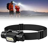 LED Stirnlampe Wiederaufladbar mit Rotlicht, 1500 Lumen Kopflampe mit 10 Modi, USB-C, Superheller Stirnlampen IP68 Wasserdicht, Superhelle Helmlampe für Joggen, Angeln, Camping, Wandern, Notfälle